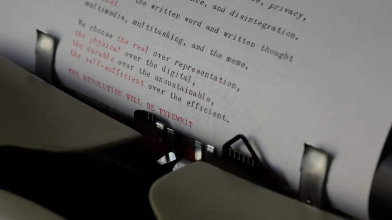 California Typewriter (2017) - Revolution Will be Typewritten Screen Capture #3
