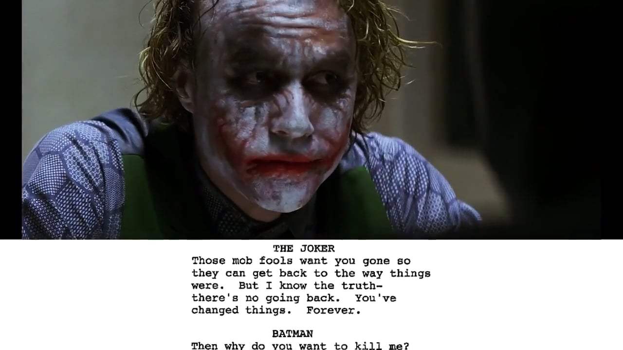 The Dark Knight Featurette - From Script to Screen: The Joker Interrogation Scene (2008) Screen Capture #3
