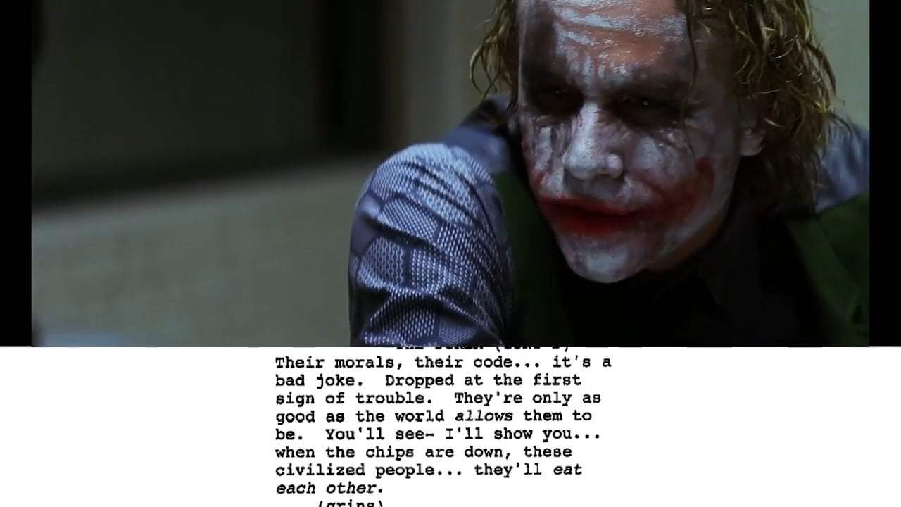 The Dark Knight Featurette - From Script to Screen: The Joker Interrogation Scene (2008) Screen Capture #4