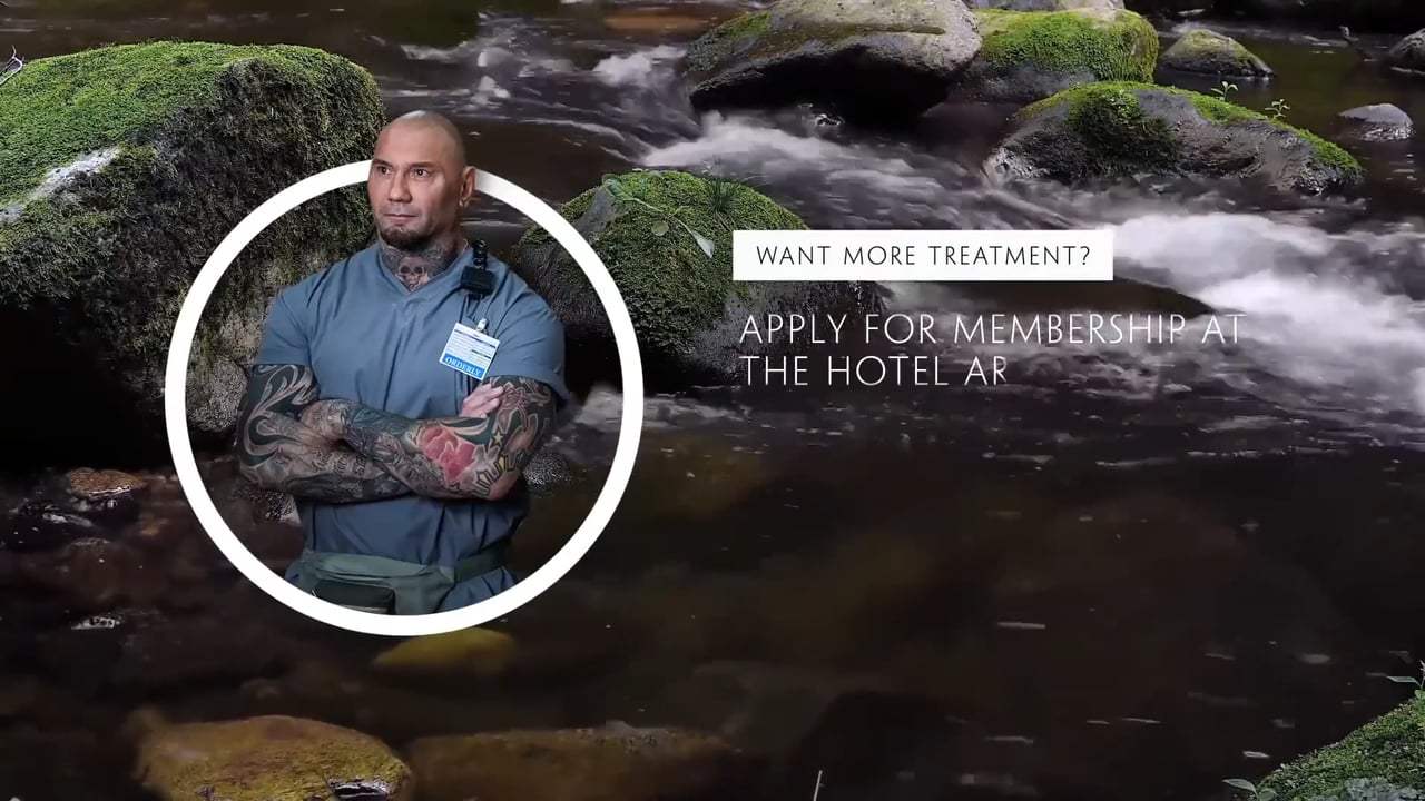 Hotel Artemis Viral - Relaxation with Dave Bautista (2018) Screen Capture #4