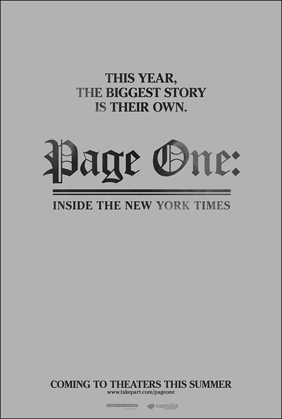 Page One: A Year Inside the New York Times Poster #1